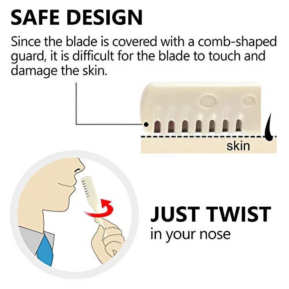 Reusable Nose Hair Remover ? Safe & Painless Manual Trimmer for Men & Women, Stainless Steel Grooming Tool for Nose, Ear & Facial Hair Removal