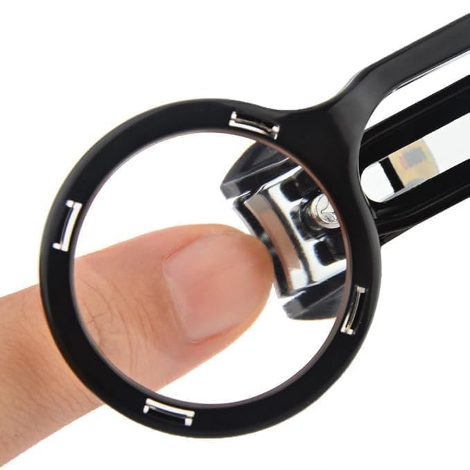 Magnifying Nail Cutter ? Precision Nail Clipper with 4x Magnifier for Seniors, Kids & Vision Support, Sharp Stainless Steel Blades for Fingernails & Toenails