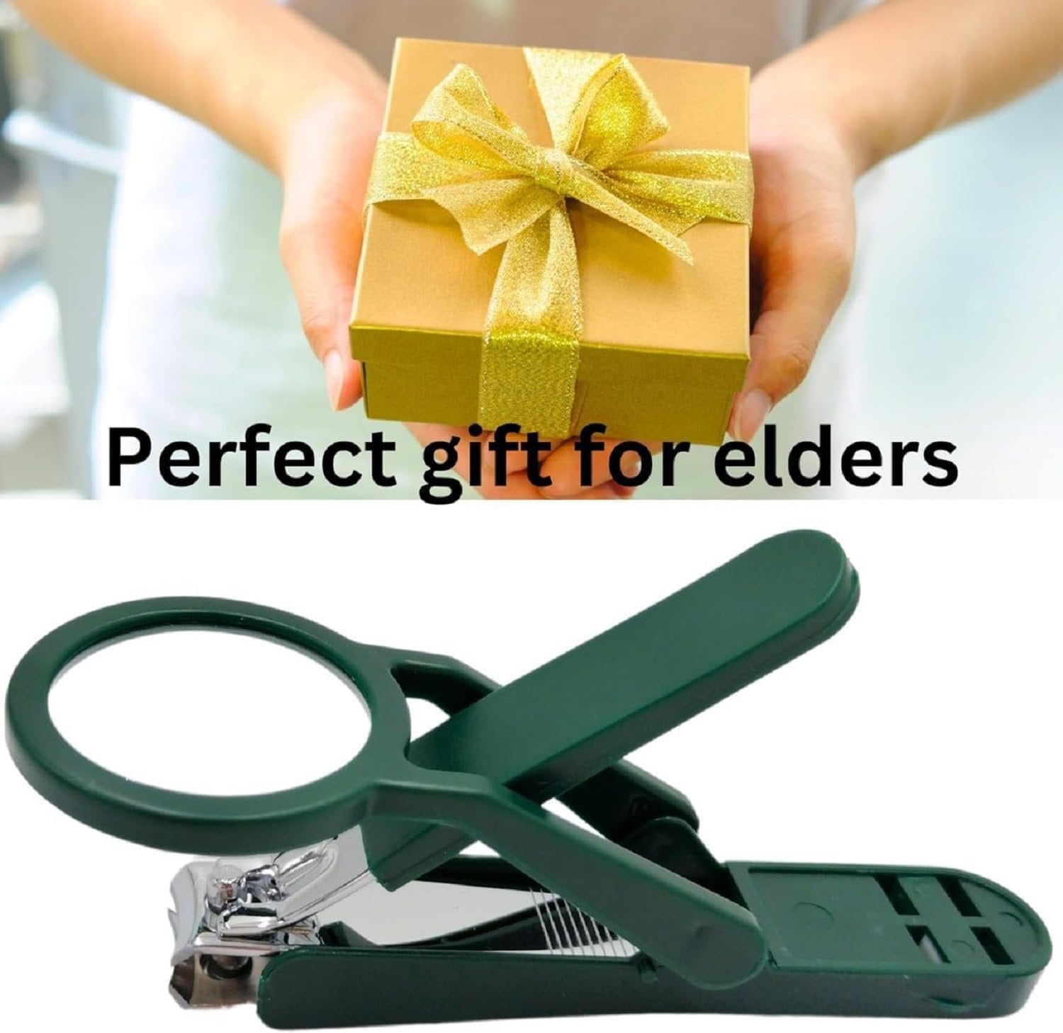 Magnifying Nail Cutter ? Precision Nail Clipper with 4x Magnifier for Seniors, Kids & Vision Support, Sharp Stainless Steel Blades for Fingernails & Toenails