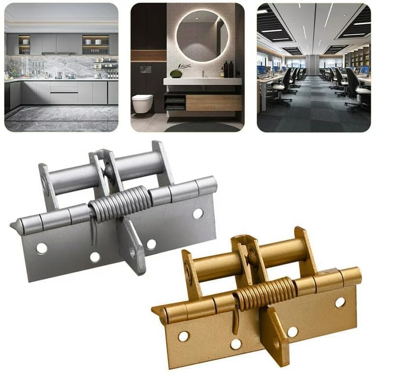 Automatic Door Closer Hinge Lock ? Self-Closing Adjustable Door Closer for Home, Office & Interior Doors, Easy Installation with Durable Spring Mechanism