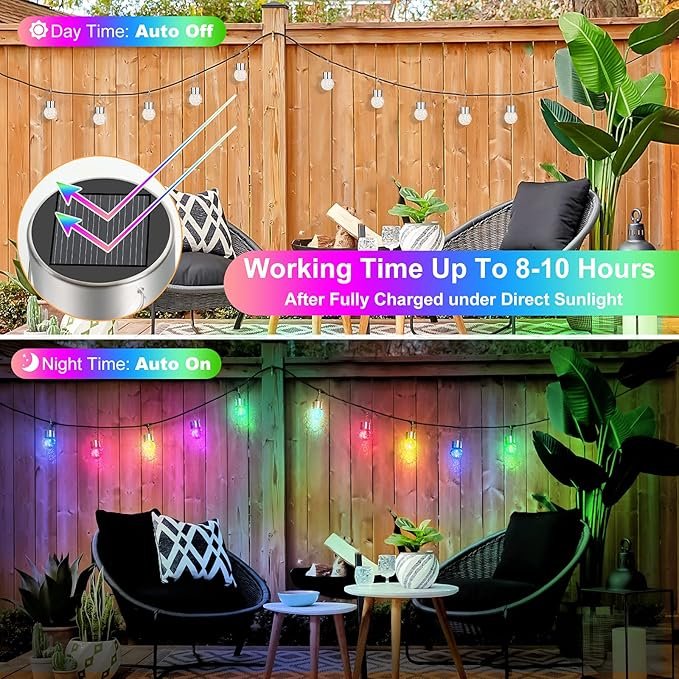 Cracked Glass Solar Light ? Waterproof LED Garden Globe Lamp with Solar Charging, Decorative Outdoor Light for Patio, Yard, Balcony & Pathway