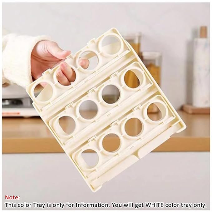 24 Grid Egg Storage Box ? Stackable Plastic Egg Holder with Lid, Refrigerator Organizer Tray for 24 Eggs, BPA-Free & Space Saving Design