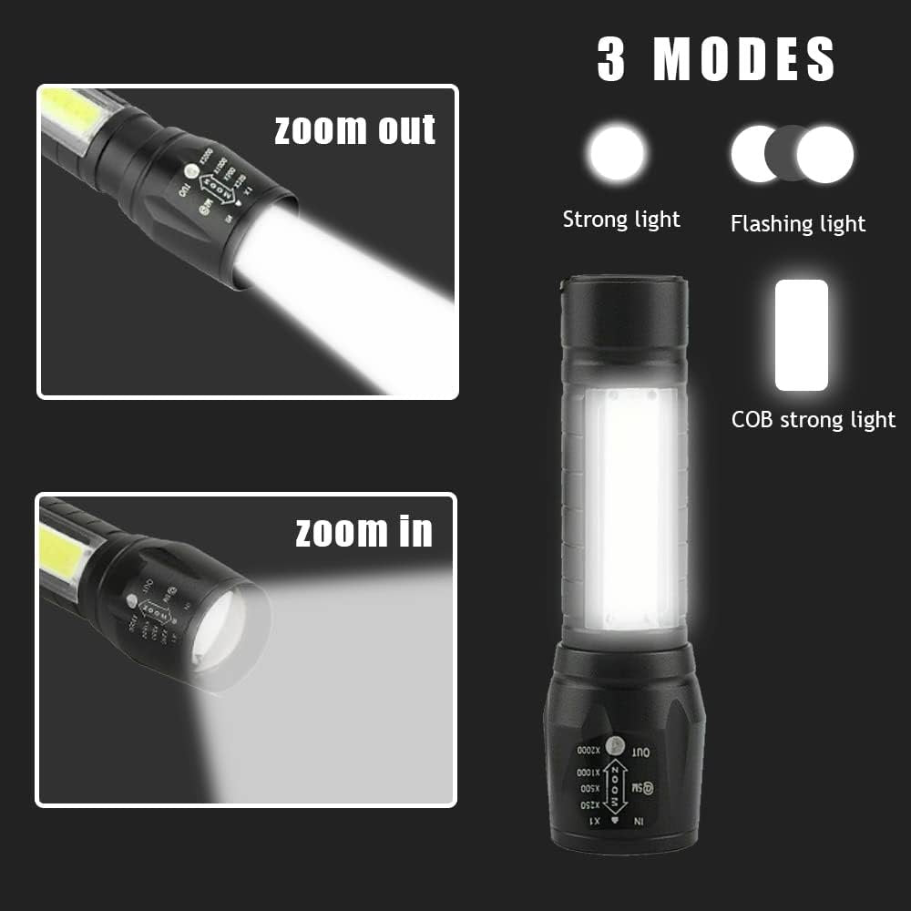 Rechargeable USB Mini Torch Light ? Compact LED Flashlight with Keychain Clip, USB Charging, Waterproof & Pocket-Sized for Travel, Camping & Emergency Use