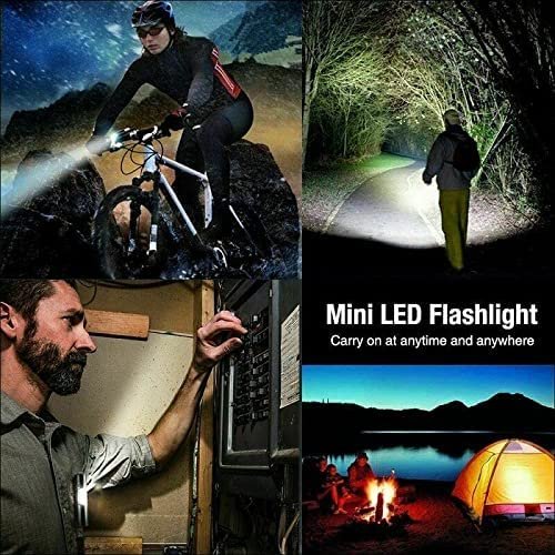 Rechargeable USB Mini Torch Light ? Compact LED Flashlight with Keychain Clip, USB Charging, Waterproof & Pocket-Sized for Travel, Camping & Emergency Use