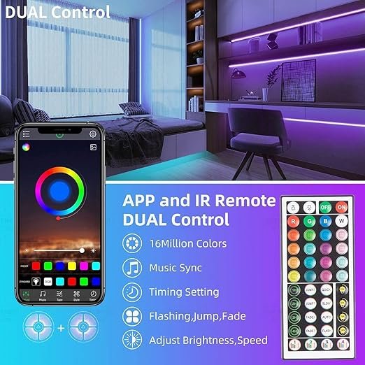 Remote Control RGB Light ? Multi-Color LED Light with Remote, 16 Color Modes, Dimmable Night Light for Bedroom, Party, Decor & Ambience Lighting