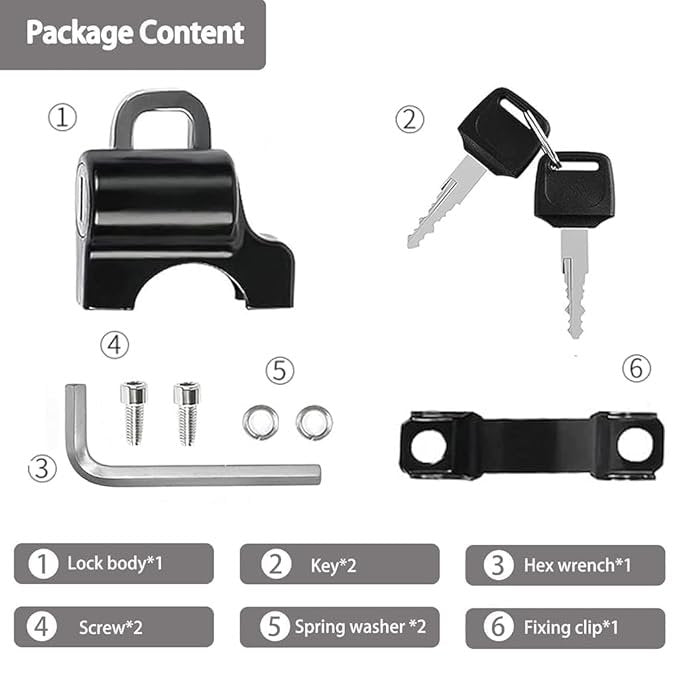 Motorcycle Helmet Lock ? Heavy Duty Steel Cable with Combination Code & Carabiner Clip, Anti-Theft Portable Lock for Bike Helmets, Jackets, & Gear