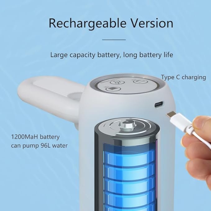 Touch Intelligent Electric Water Pump ? USB Rechargeable Automatic Water Dispenser for Bottles, One-Touch Switch, Portable Drinking Pump for Home & Office