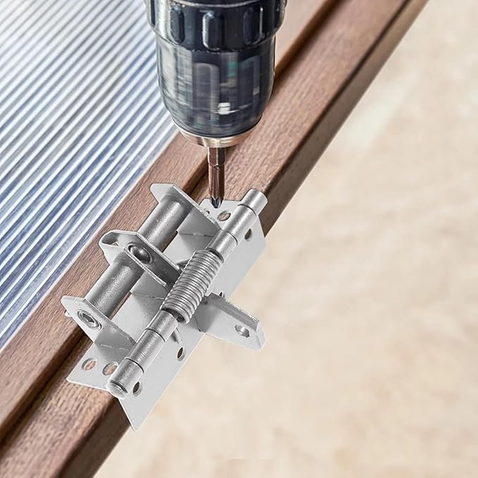 Automatic Door Closer Hinge ? Self-Closing Spring Hinge for Home & Office Doors, Easy Installation, Adjustable Tension, Stainless Steel Heavy-Duty Hinge