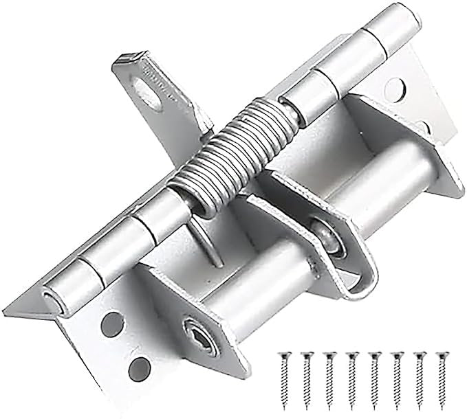 Automatic Door Closer Hinge ? Self-Closing Spring Hinge for Home & Office Doors, Easy Installation, Adjustable Tension, Stainless Steel Heavy-Duty Hinge