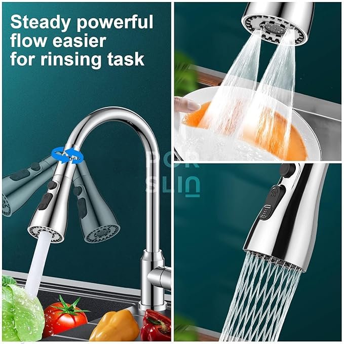360? Rotating Movable Faucet Tap Extender ? Universal Kitchen Sink Water Saving Nozzle with Dual Water Modes | Splash-Proof, Easy Installation