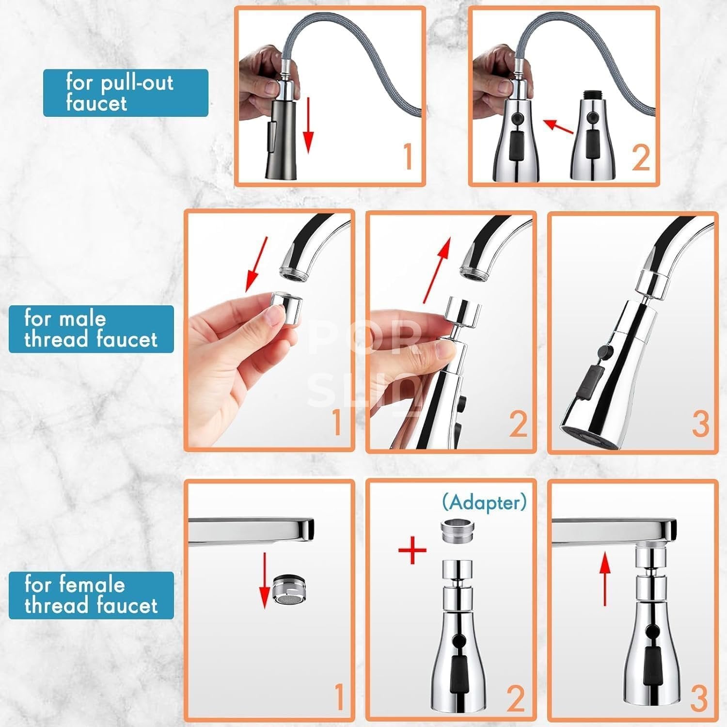 360? Rotating Movable Faucet Tap Extender ? Universal Kitchen Sink Water Saving Nozzle with Dual Water Modes | Splash-Proof, Easy Installation