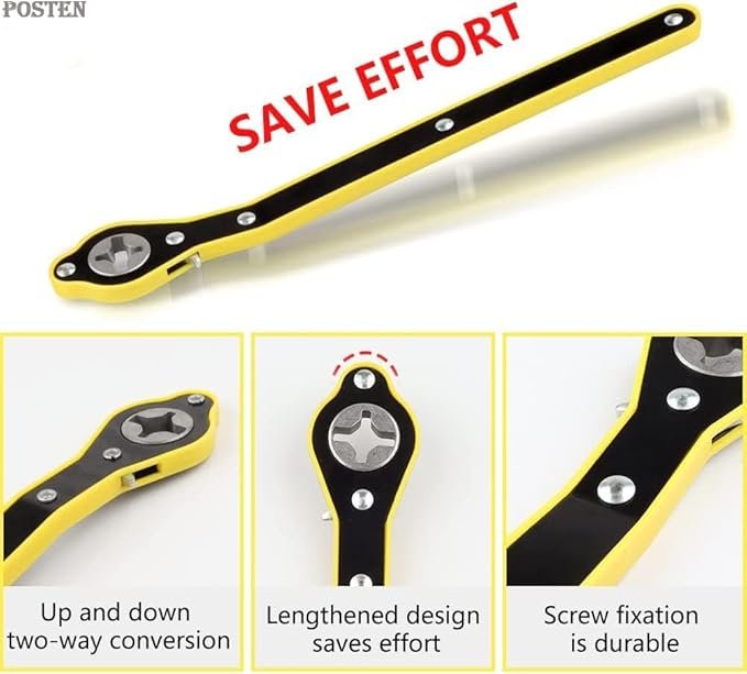 Car Jack Wrench ? Heavy Duty L-Shaped Lug Wrench for Tire Change | Durable Steel Jack Handle Tool for Cars, SUVs, and Trucks