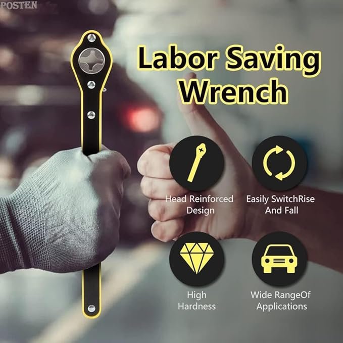 Car Jack Wrench ? Heavy Duty L-Shaped Lug Wrench for Tire Change | Durable Steel Jack Handle Tool for Cars, SUVs, and Trucks