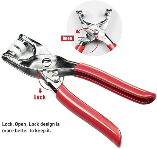 Grommet Setting Tool Kit ? Heavy?Duty Hand Press Pliers for Metal Eyelets | 5 Interchangeable Die Sizes & Hammer Adapter | DIY Fabric, Canvas, Denim & Crafts Grommet Tool