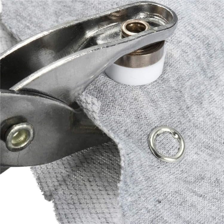 Grommet Setting Tool Kit ? Heavy?Duty Hand Press Pliers for Metal Eyelets | 5 Interchangeable Die Sizes & Hammer Adapter | DIY Fabric, Canvas, Denim & Crafts Grommet Tool