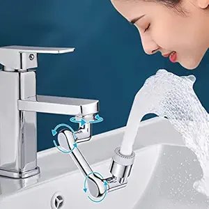 1080? Rotating Faucet Extender ? Multi-Angle Swivel Tap Attachment with Dual-Mode Water Outlet | Universal Splash-Proof Aerator for Kitchen & Bathroom Sink