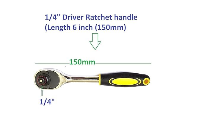 46-in-1 Multipurpose Tool Kit Set ? Professional Socket Wrench Set with Screwdriver Bits & Ratchet Handle for Home, Car, and Bike Repair ? Portable & Durable Case