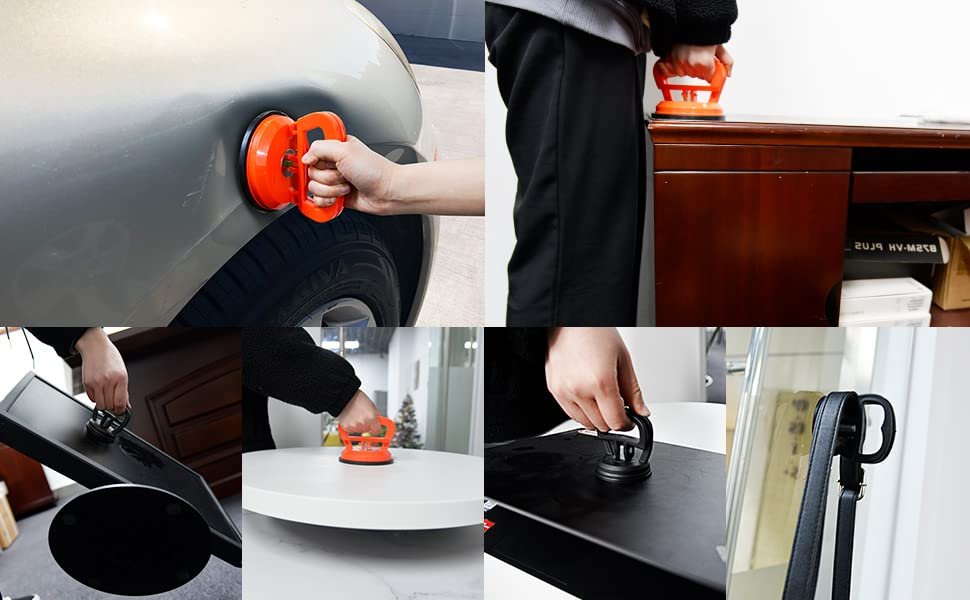 Car Dent Puller Suction Cup ? Heavy Duty Dent Remover Tool for Car Body Repair (Small & Big Size) ? Paintless Dent Repair Kit for Auto, Home, Glass, Tiles