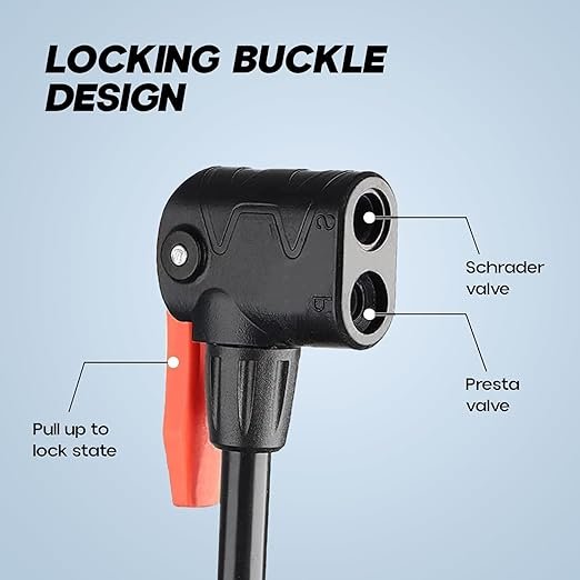 Mini Foot Pump | Compact Portable Air Pump for Car, Bike, Motorcycle & Sports Balls | High-Pressure Dual Valve Foot Air Pump with Pressure Gauge