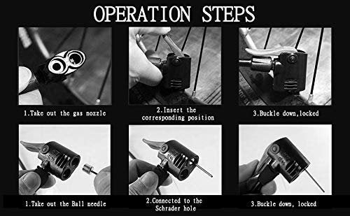 Mini Foot Pump | Compact Portable Air Pump for Car, Bike, Motorcycle & Sports Balls | High-Pressure Dual Valve Foot Air Pump with Pressure Gauge