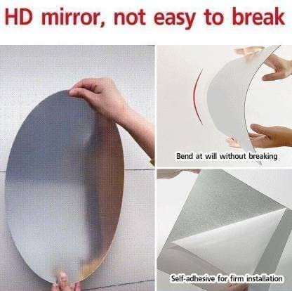 Mirror Sticker 20?30 cm | Flexible Wall Mirror Sheet with Self-Adhesive Backing | Unbreakable Acrylic Mirror for Home D?cor, Craft, Gym & Kids' Room