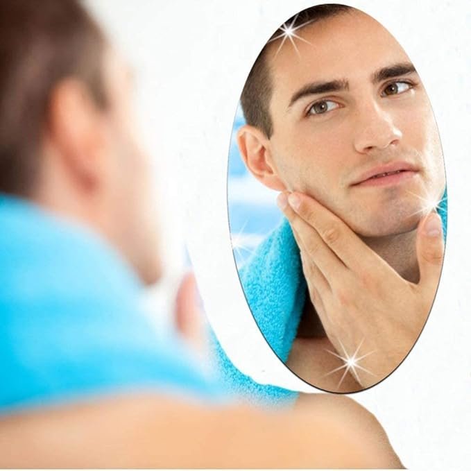 Mirror Sticker 20?30 cm | Flexible Wall Mirror Sheet with Self-Adhesive Backing | Unbreakable Acrylic Mirror for Home D?cor, Craft, Gym & Kids' Room