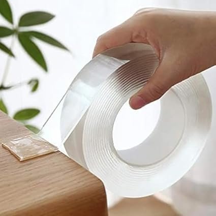 3M Ivy Grip Tape | Transparent Double-Sided Nano Tape for Wall Mounting, Home & Office Use | Reusable, Washable & Strong Adhesive Gel Tape (Multi-Purpose)