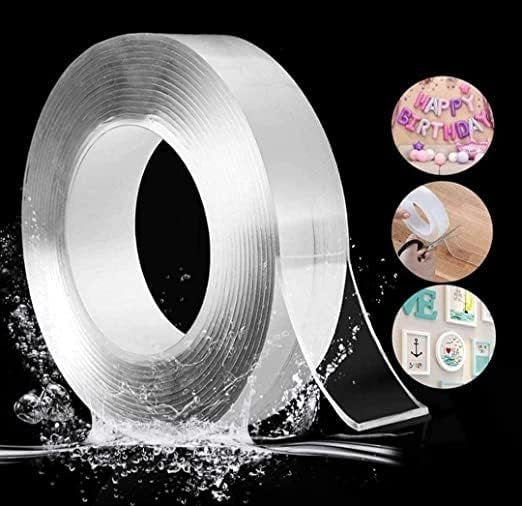 3M Ivy Grip Tape | Transparent Double-Sided Nano Tape for Wall Mounting, Home & Office Use | Reusable, Washable & Strong Adhesive Gel Tape (Multi-Purpose)