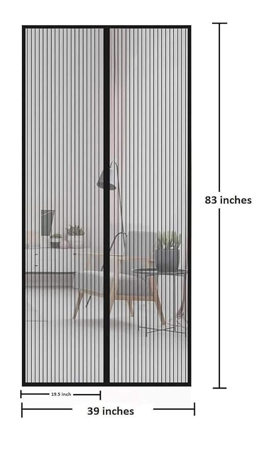 Magic Mesh | Magnetic Screen Door Mesh for Insects & Mosquito Protection | Easy Install Breathable Door Curtain for Home & Balcony