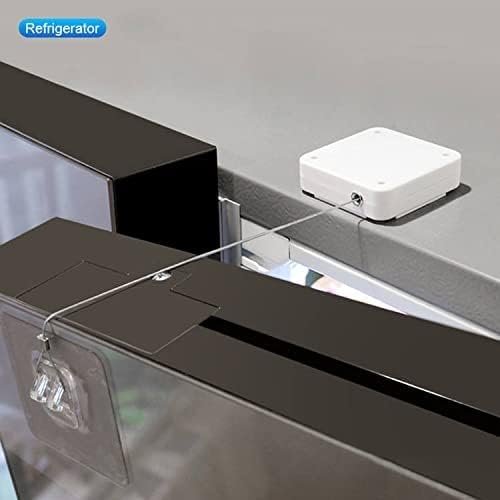 Punch-Free Automatic Door Closer ? No Drill Hydraulic Door Closer with Steel Wire Rope for Home, Office & Bathroom ? Self-Closing Device for Light to Medium Doors