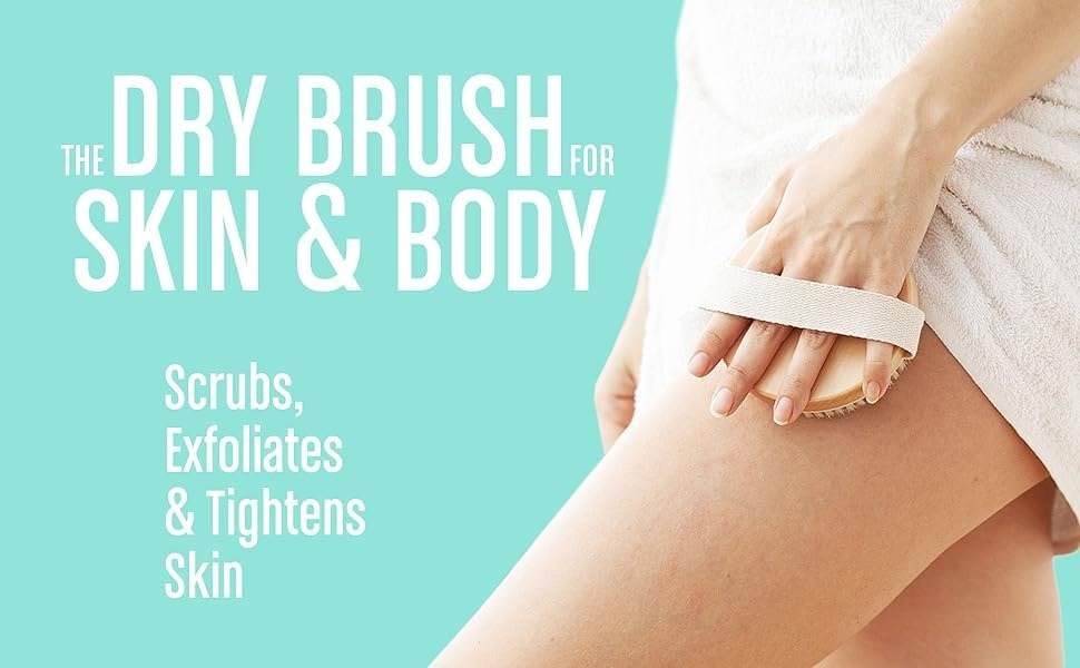 Wooden Bath Brush with Long Handle ? Natural Bristle Body Brush for Wet & Dry Brushing, Back Scrubber for Exfoliation & Skin Detox, Spa-Quality Shower Brush for Men & Women