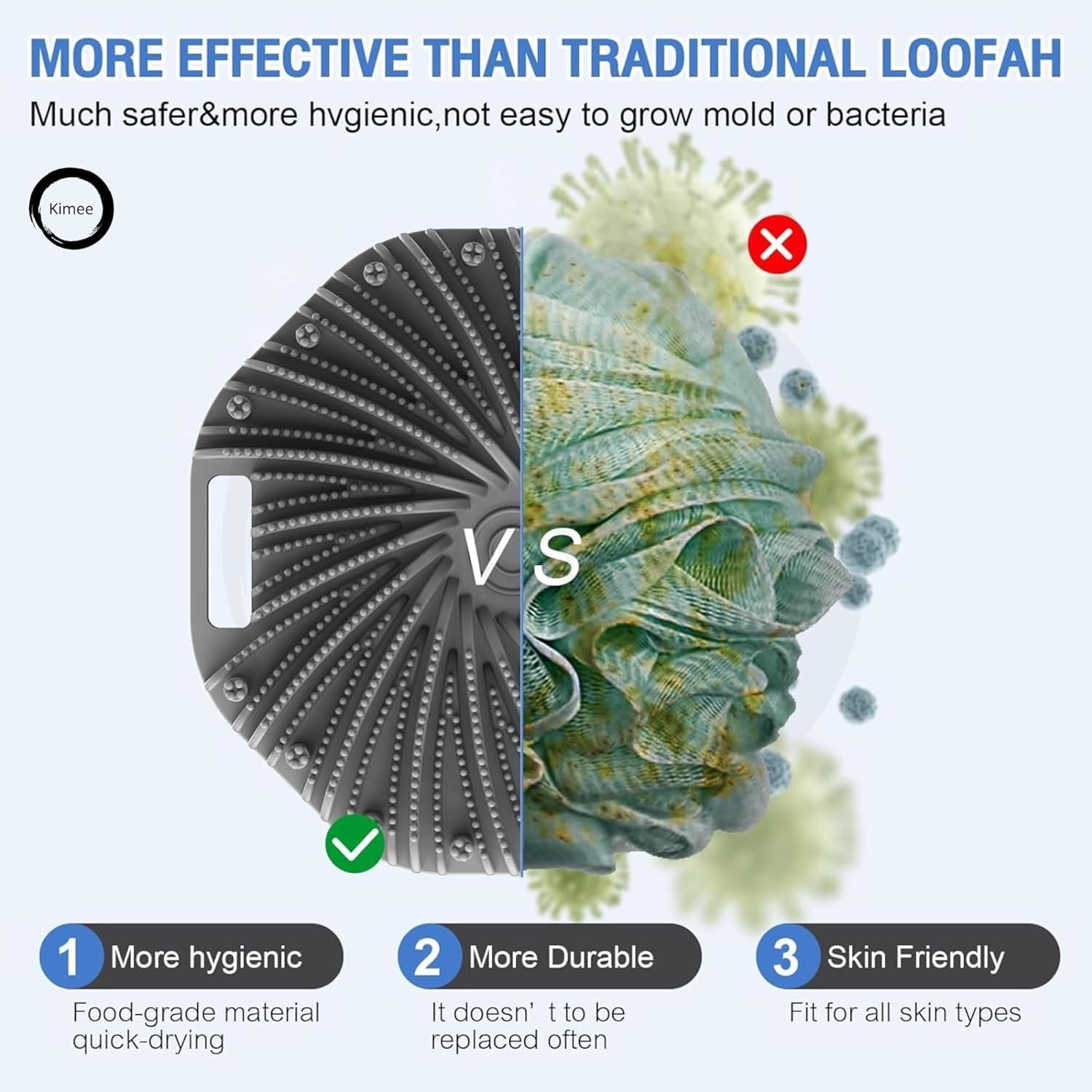 Mini Body Scrubber ? Soft Silicone Exfoliating Shower Brush for Face & Body, Gentle Skin Cleaner for Sensitive Skin, Portable & Quick-Dry Bath Tool for Men & Women