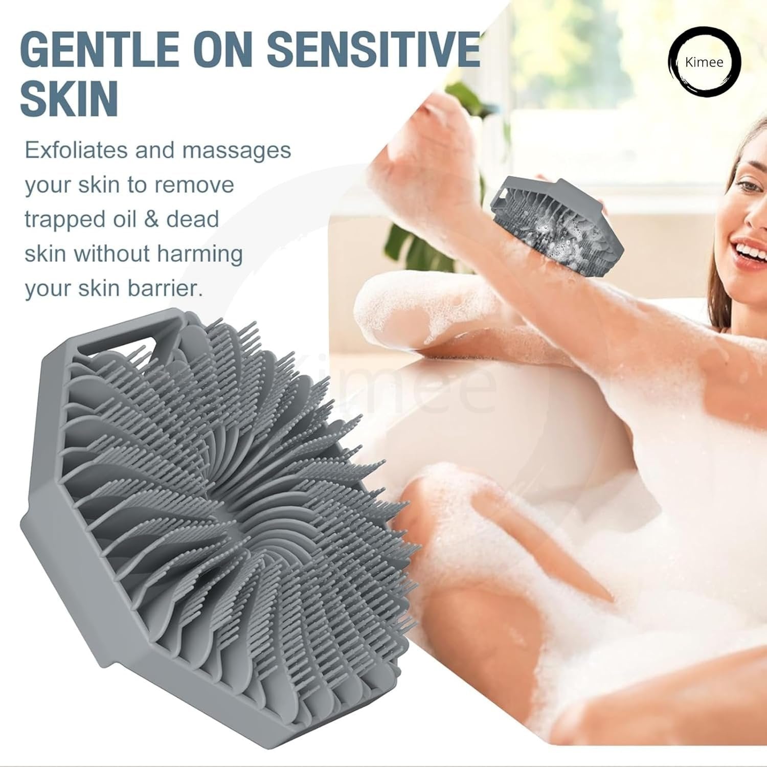 Mini Body Scrubber ? Soft Silicone Exfoliating Shower Brush for Face & Body, Gentle Skin Cleaner for Sensitive Skin, Portable & Quick-Dry Bath Tool for Men & Women