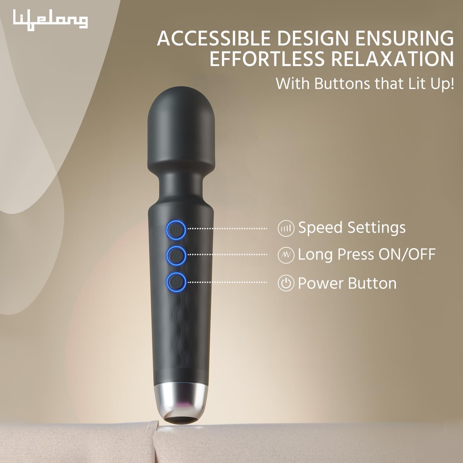 Full Body Massager for Pain Relief | Electric Handheld Body Massager with Multiple Attachments | Relaxing Deep Tissue Muscle Massager for Neck, Back, Legs & Shoulder | Portable & Powerful Massager