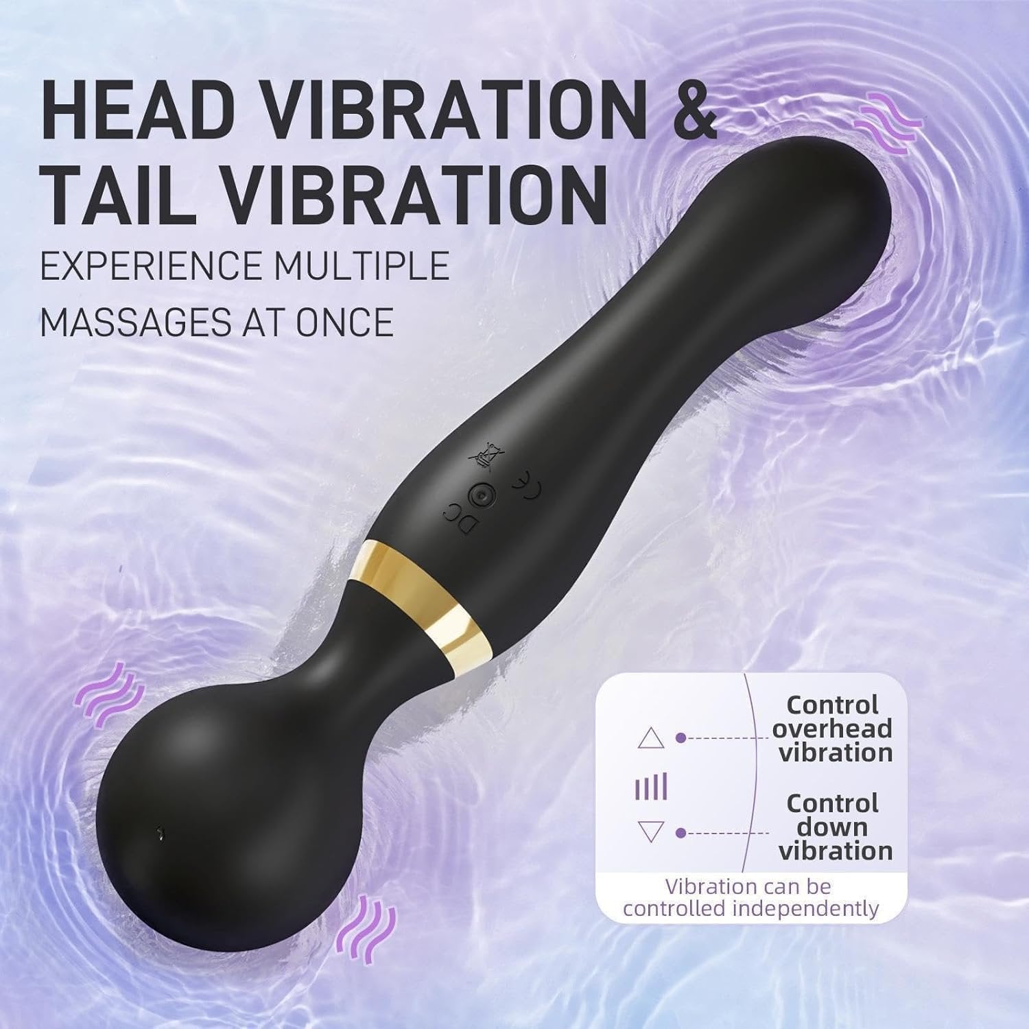 2 in 1 Massager ? Dual-Function Electric Body Massager with Heat & Vibration, Handheld Design for Neck, Back, Shoulder, Leg & Full Body Pain Relief