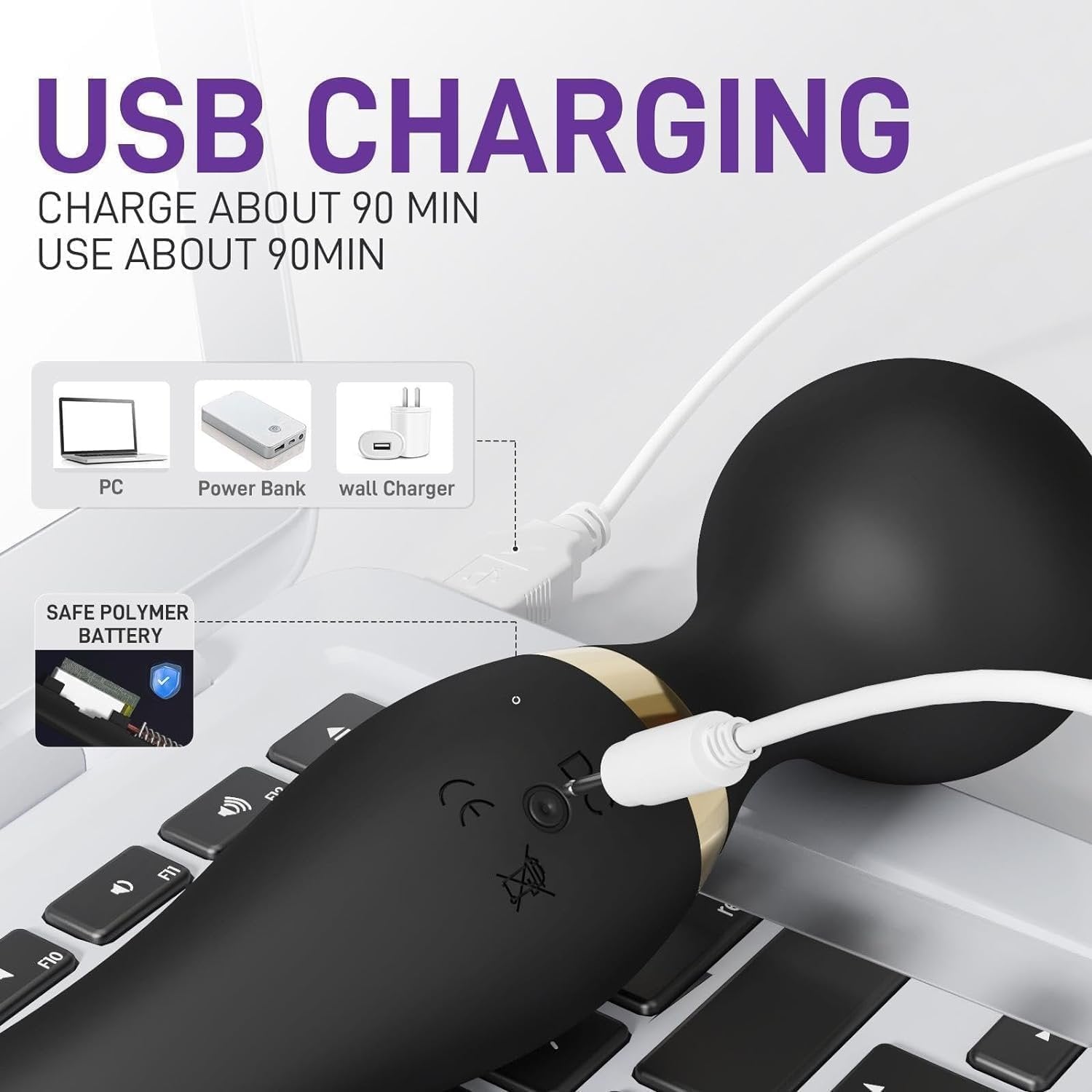 2 in 1 Massager ? Dual-Function Electric Body Massager with Heat & Vibration, Handheld Design for Neck, Back, Shoulder, Leg & Full Body Pain Relief