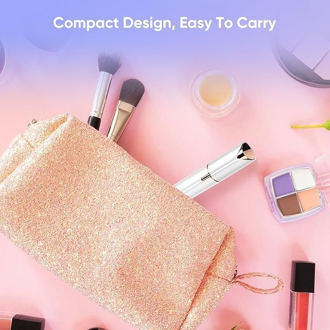 4 in 1 Facial Hair Remover ? Flawless Painless Electric Face Hair Trimmer for Women, Eyebrow, Nose, Upper Lip & Body Grooming Tool with USB Rechargeable Design