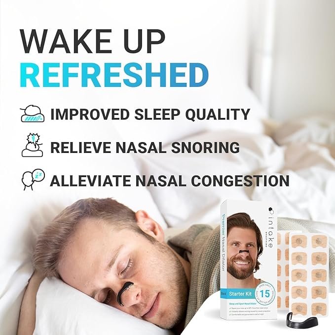 Magnetic Nasal Strips ? Breath Enhancing Allergy Relief Strips for Congestion, Snoring Reduction, and Improved Airflow, Comfortable & Hypoallergenic
