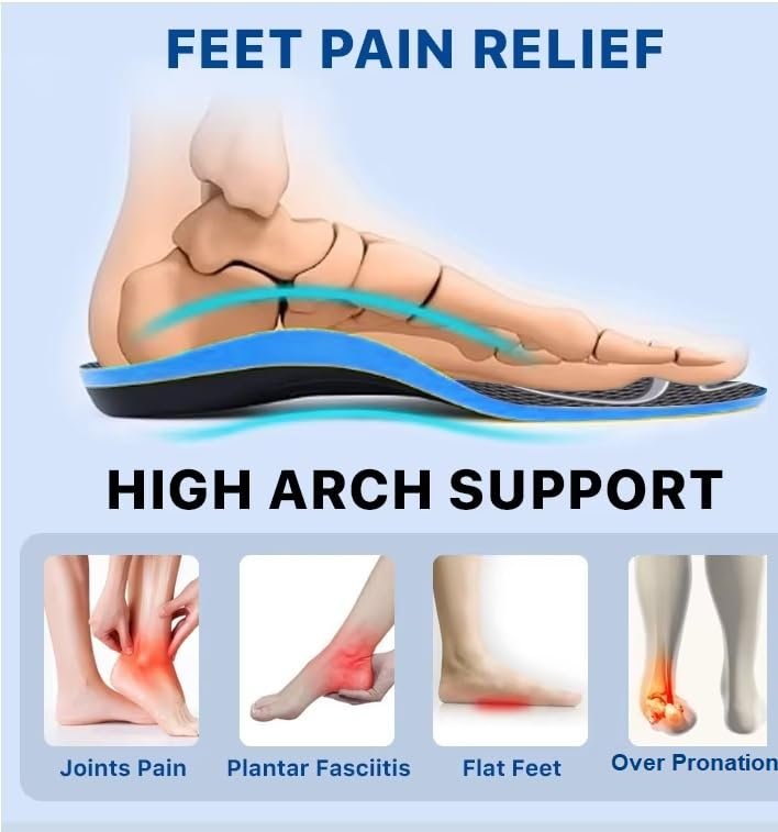 Foot Correction Insole ? Orthopedic Arch Support Insoles for Flat Feet, Plantar Fasciitis & Posture Alignment, Pain Relief Shoe Inserts for Men & Women