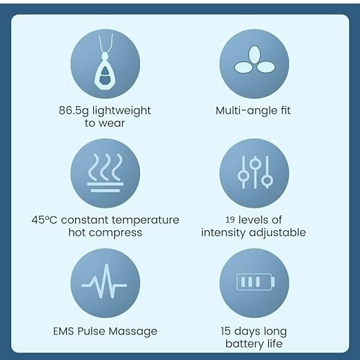 Neck Massager for Pain Relief ? Electric Heated Shiatsu Neck & Shoulder Massager with Deep Kneading, Portable Relaxation Device for Home, Office & Travel Use