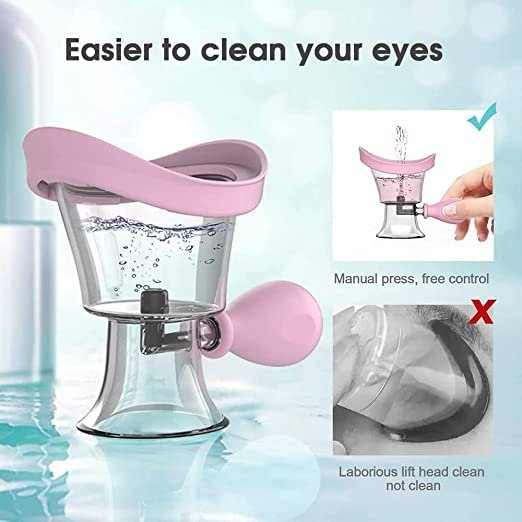Eye Wash Bath Kit ? Portable Eye Cleaning Cup with Soft Silicone Rim, Reusable Eye Rinse Cup for Irritation, Dryness & Allergy Relief, Safe for Daily Use