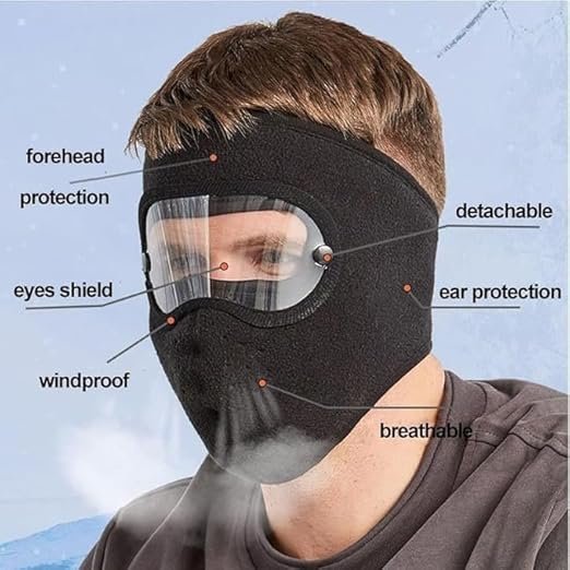 Unisex Winter Face Mask ? Windproof Thermal Fleece Balaclava for Men & Women, Cold Weather Full Face Cover for Biking, Skiing, Running & Outdoor Sports