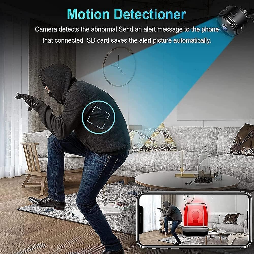 Wireless A9 Mini Camera ? HD WiFi Spy Camera with Night Vision & Motion Detection, Remote View via App, Small Security Camera for Home, Office & Car