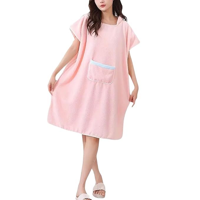 Wearable Bathrobe ? Ultra-Soft Absorbent Towel Robe for Men & Women, Quick-Dry Microfiber Robe with Pockets & Belt for Spa, Bath & Travel