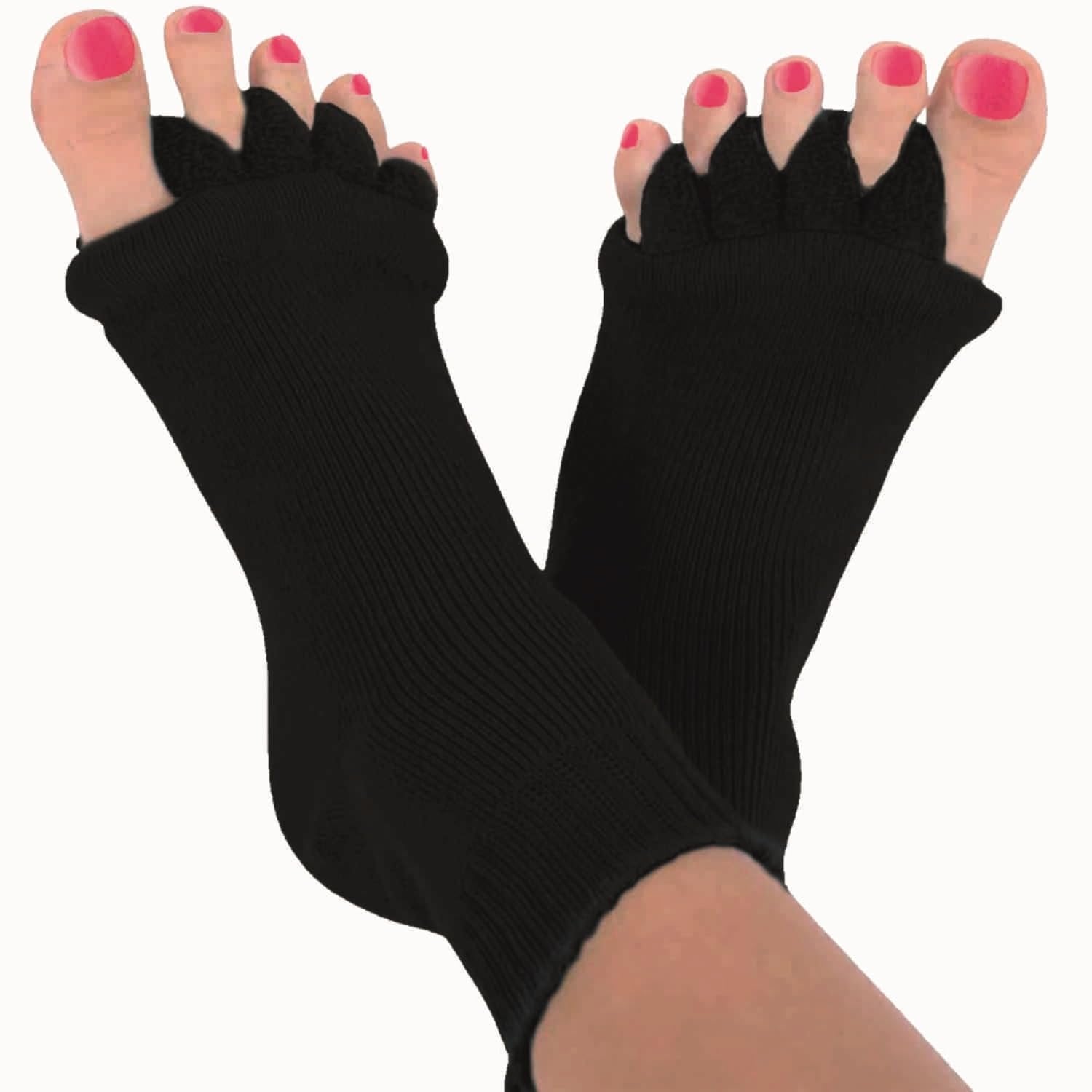 Foot Alignment Socks ? Toe Separator Socks for Bunions, Hammer Toe & Foot Pain Relief, Comfortable Stretch Therapy Socks for Men & Women
