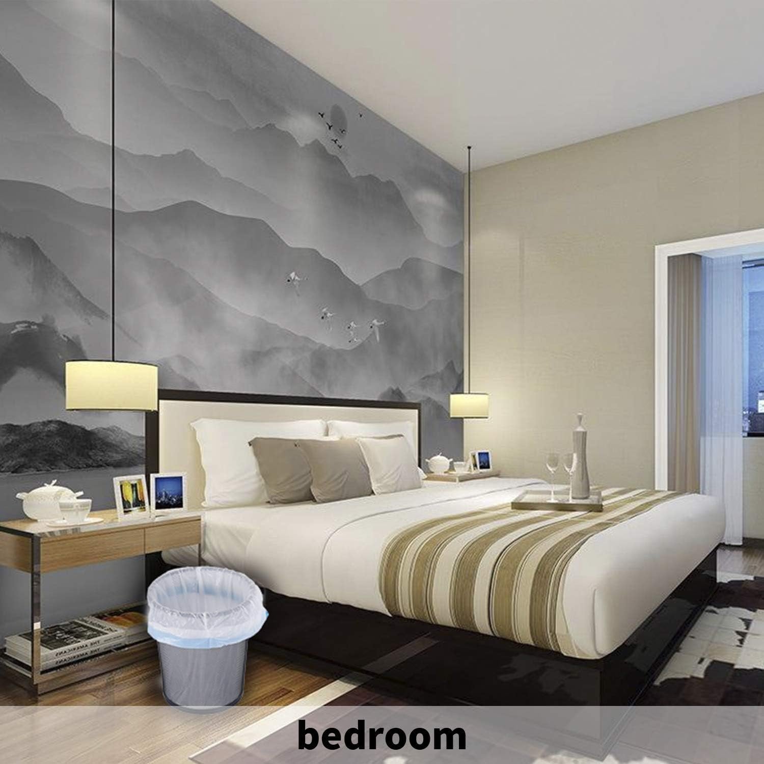 Garbage Bags 75PCS ? 45x50cm Medium Size Dustbin Bags, Leak-Proof & Tear-Resistant Trash Bags for Home, Kitchen, Office & Bathroom Use