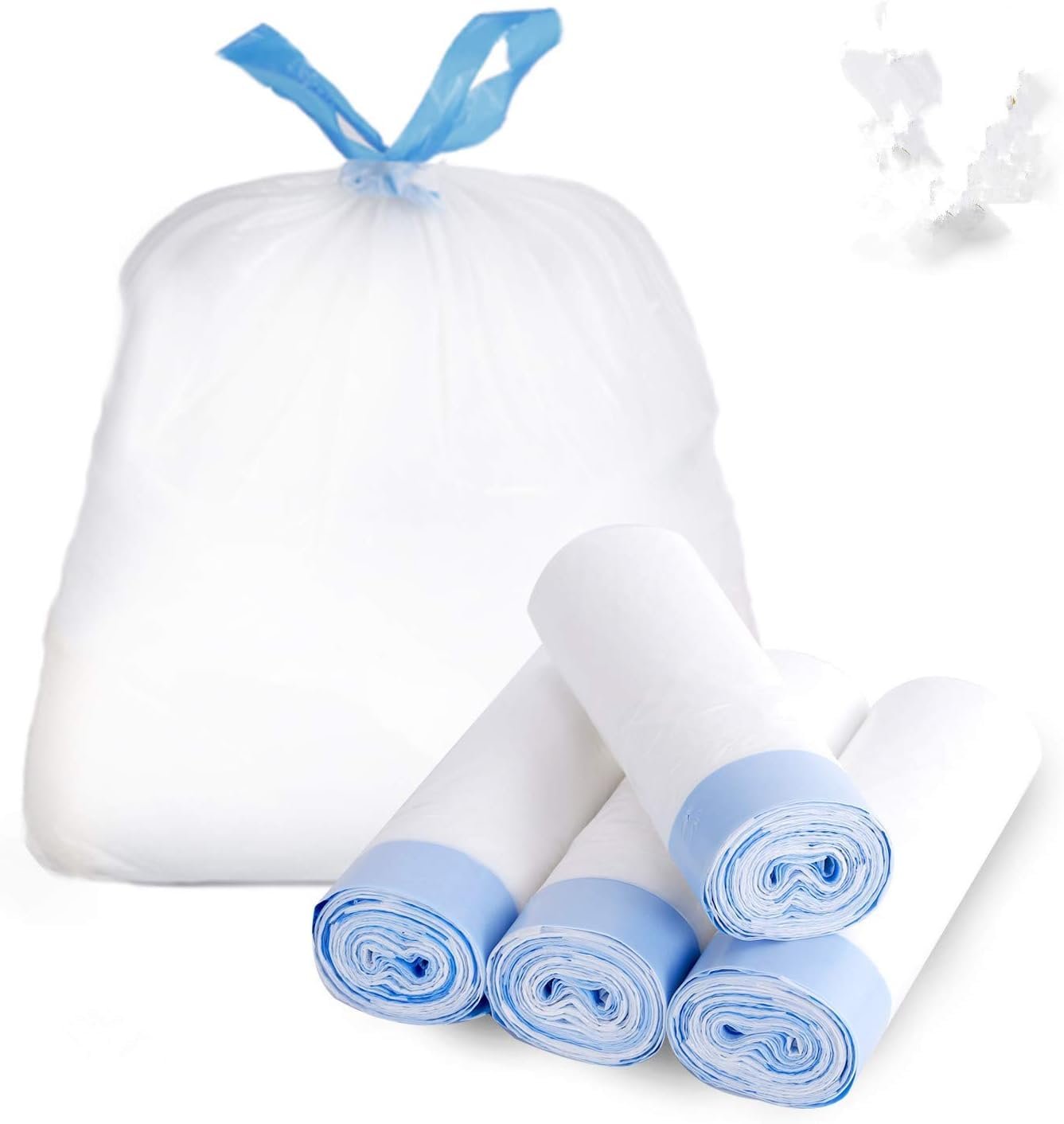 Garbage Bags 75PCS ? 45x50cm Medium Size Dustbin Bags, Leak-Proof & Tear-Resistant Trash Bags for Home, Kitchen, Office & Bathroom Use