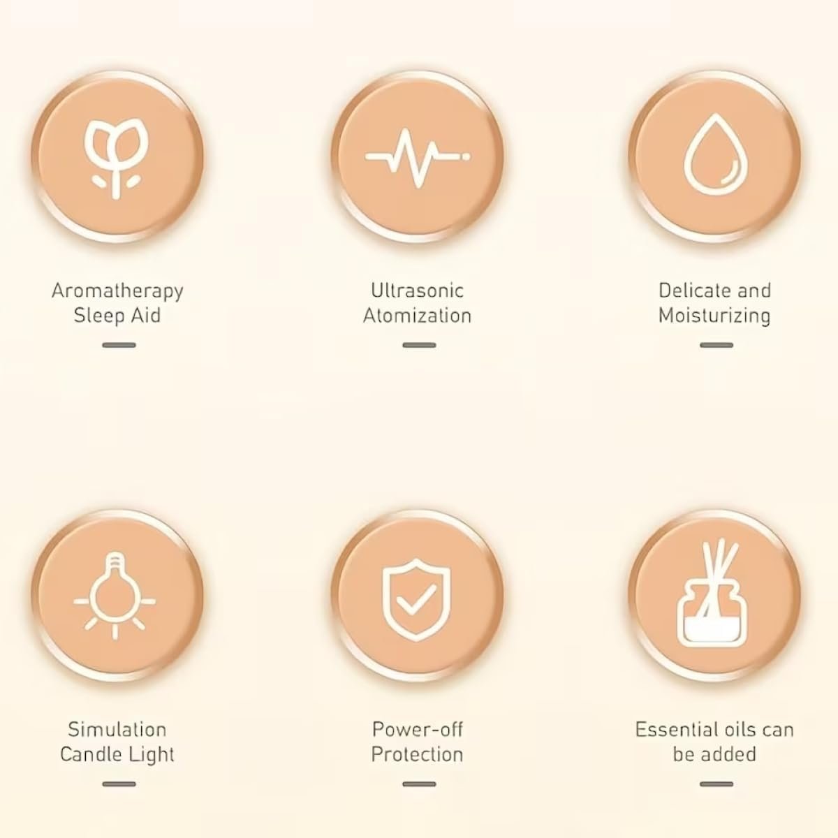 Candlelight Humidifier ? Flame Effect Cool Mist Aroma Diffuser with LED Light, USB Rechargeable Mini Air Humidifier for Bedroom, Office & Home D?cor