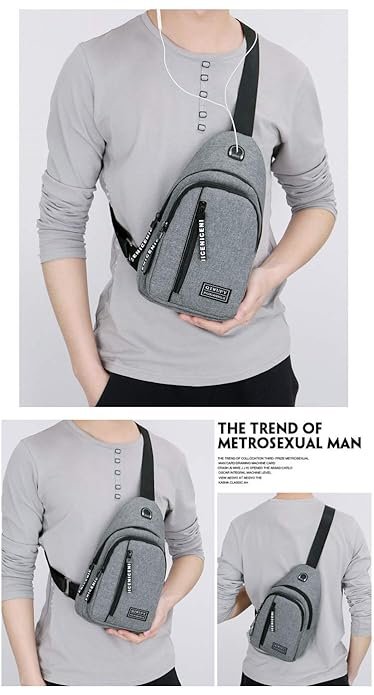 Unisex Waterproof Sling Bag ? Crossbody Shoulder Bag with Adjustable Strap, Lightweight Anti-Theft Chest Bag for Travel, Hiking, Biking & Daily Use