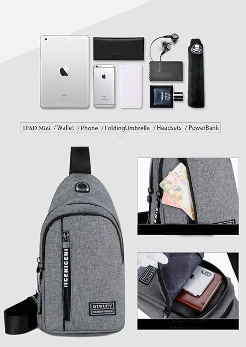 Unisex Waterproof Sling Bag ? Crossbody Shoulder Bag with Adjustable Strap, Lightweight Anti-Theft Chest Bag for Travel, Hiking, Biking & Daily Use